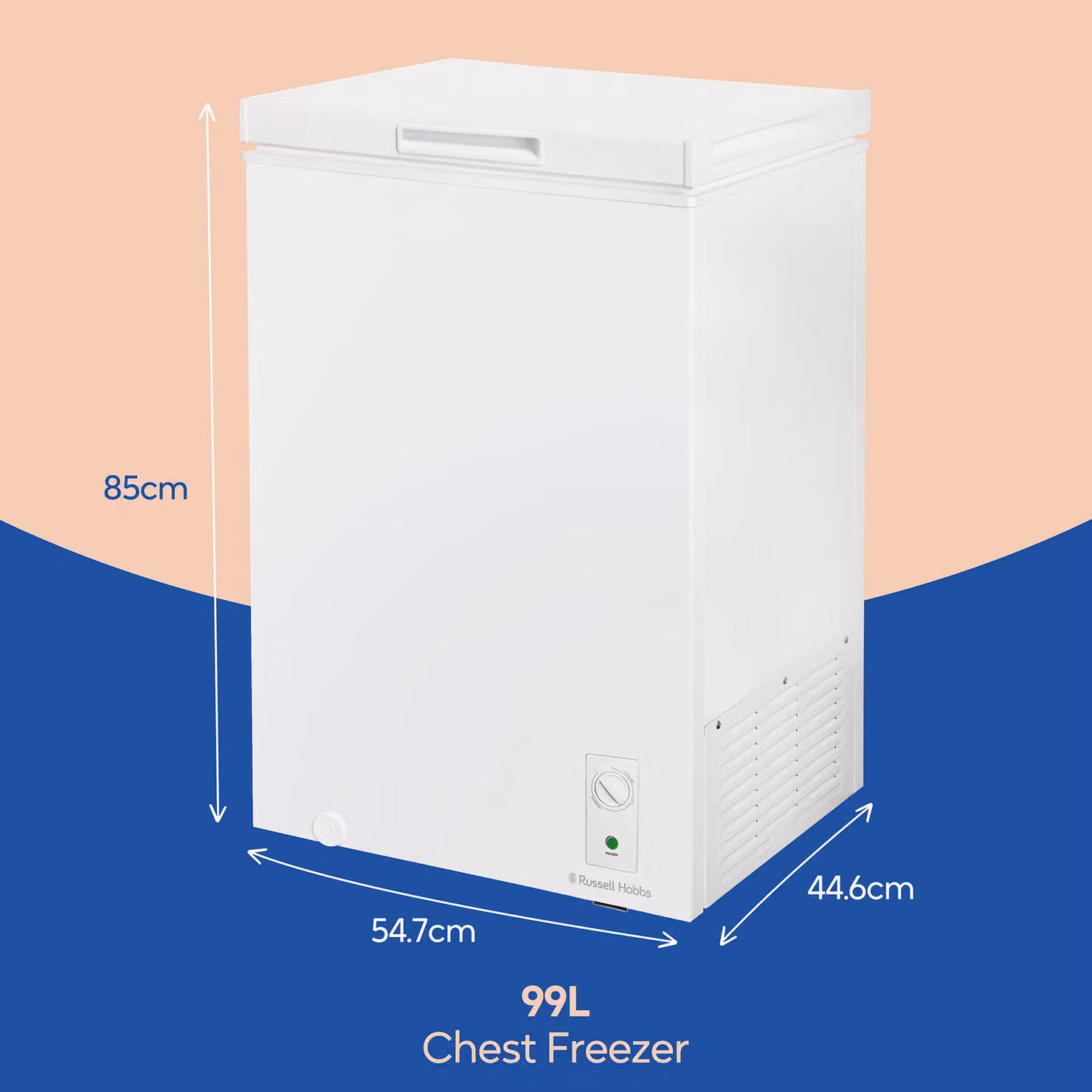 Russell Hobbs 99L Chest Freezer RH99CF0E1 in White – 2