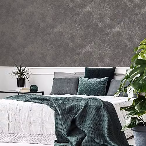 Graham & Brown Grey Abstract Industrial Plain Wallpaper Roll – 2