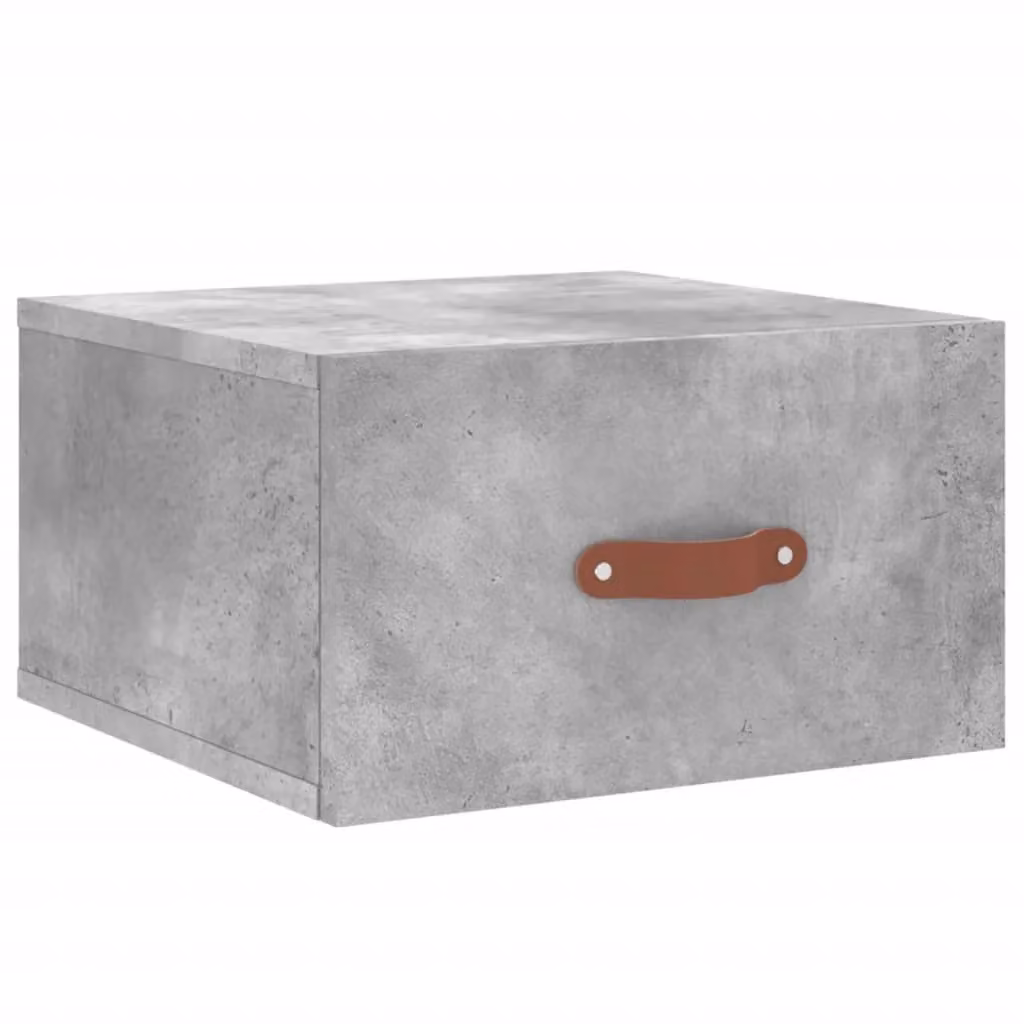 Berkfield Home Wall-mounted Bedside Cabinet in Concrete Grey, W/D/H: 35 x 35 x 20 cm – 2