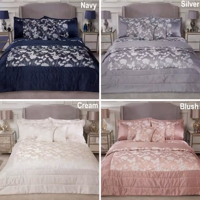 Emma Butterfly Meadow Bedspread Set in Blue