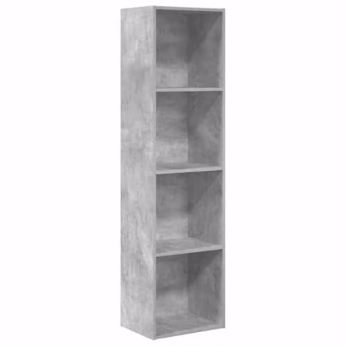 vidaXL Modern Grey MDF Bookcase with Back Panel W/D/H: 40 x 30 x 152 cm – 1