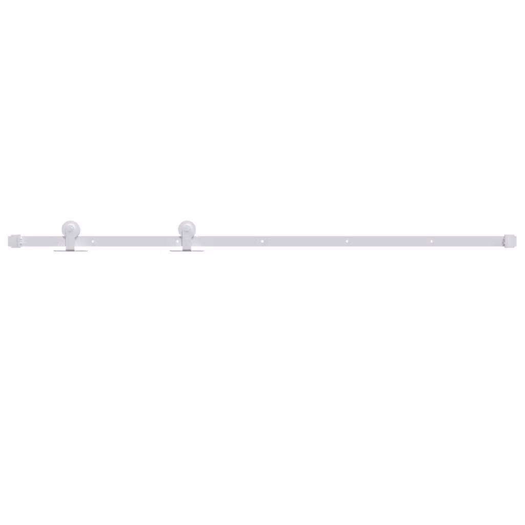 Berkfield Home Sliding Door Hardware Kit, 200 cm, White Steel Enamel – 2