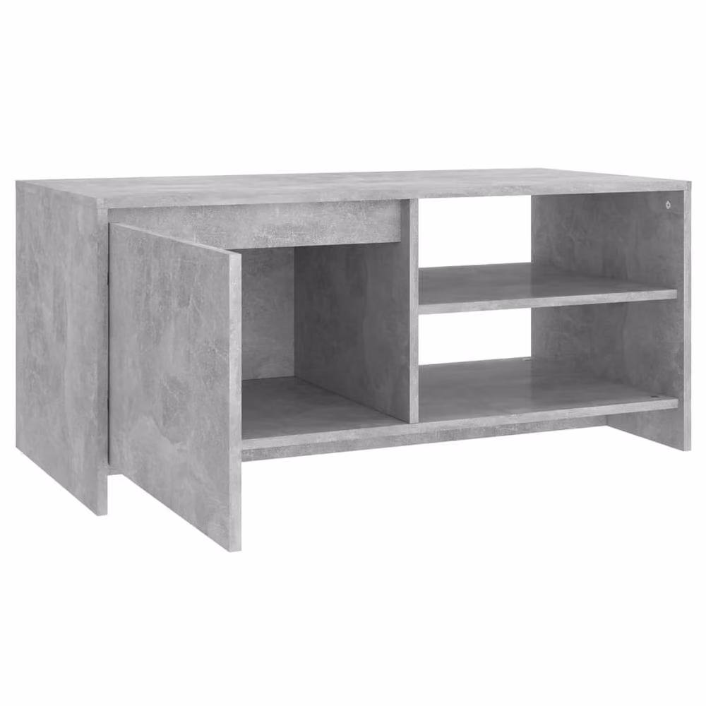 Berkfield Home Modern Rectangular Coffee Table in Concrete Grey, W/D/H: 102 x 50 x 45 cm – 2