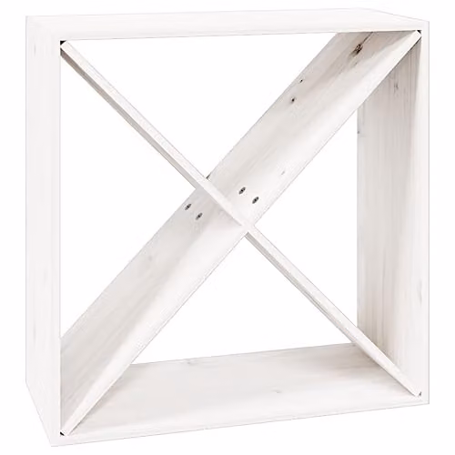 vidaXL Solid Wood Pine Freestanding Wine Cabinet and Sideboard in White, W/D/H: 124 x 25 x 62 cm