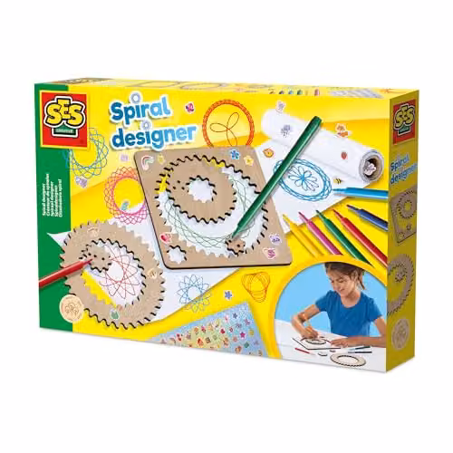 SES Creative 14788 Wooden Spiral Designer Multicolour Creative Drawing Kit for Kids Aged 5+ – 1