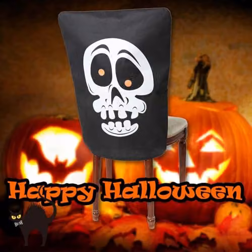 VFM e-Store Halloween Party Dining Chair Covers, Black, W/D/H: 65 x 50 x 50 cm – 7