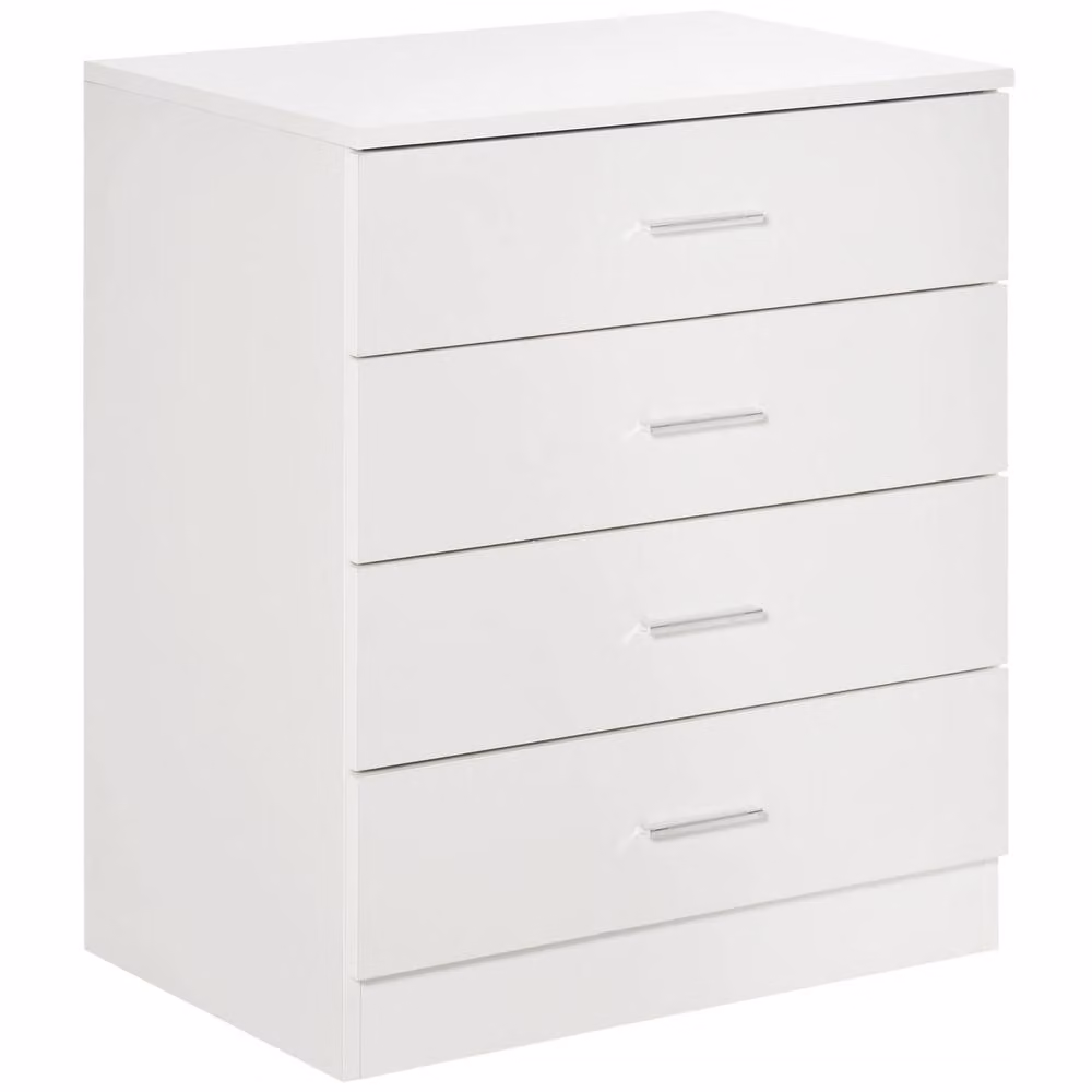 Wyld Haus Ziroma White 4 Drawer Chest with Metal Handles W/D/H: 40 x 69 x 60 cm – 2