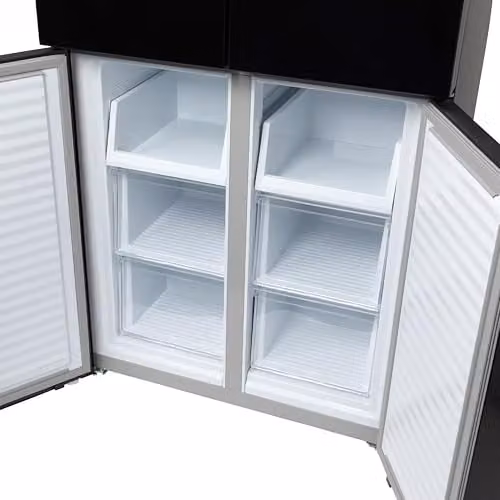 Willow 415L Black American Side by Side Freestanding Fridge Freezer with Total No Frost and Compressor – 4