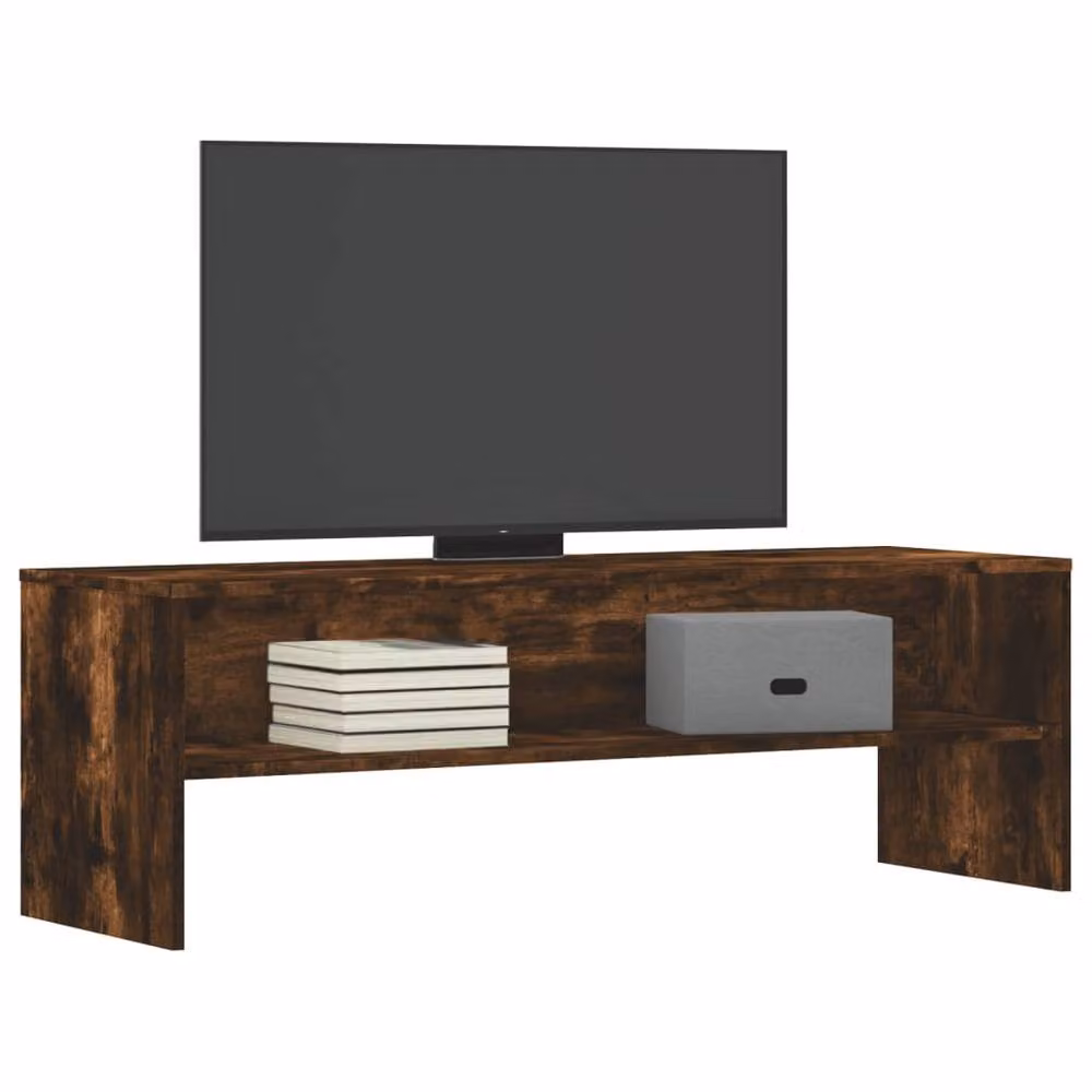 Berkfield Home Modern Smoked Oak TV Cabinet in Brown, W/D/H: 120 x 40 x 40 cm – 3