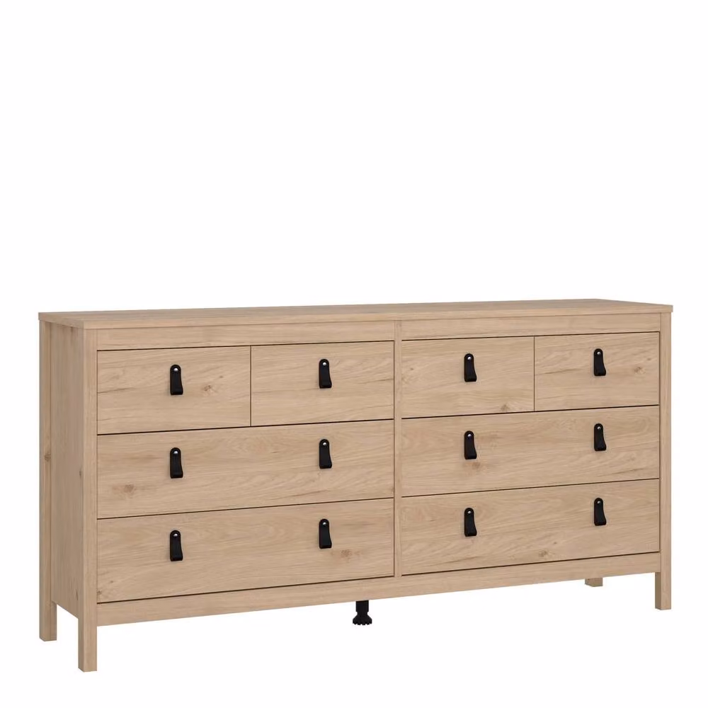 Wyld Haus Barcelona Natural Oak Double Dresser with 8 Drawers, W/D/H: 160 x 38.4 x 79.7 cm – 2