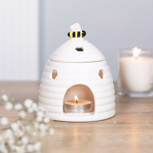 Something Different Beehive Ceramic Oil Burner in White