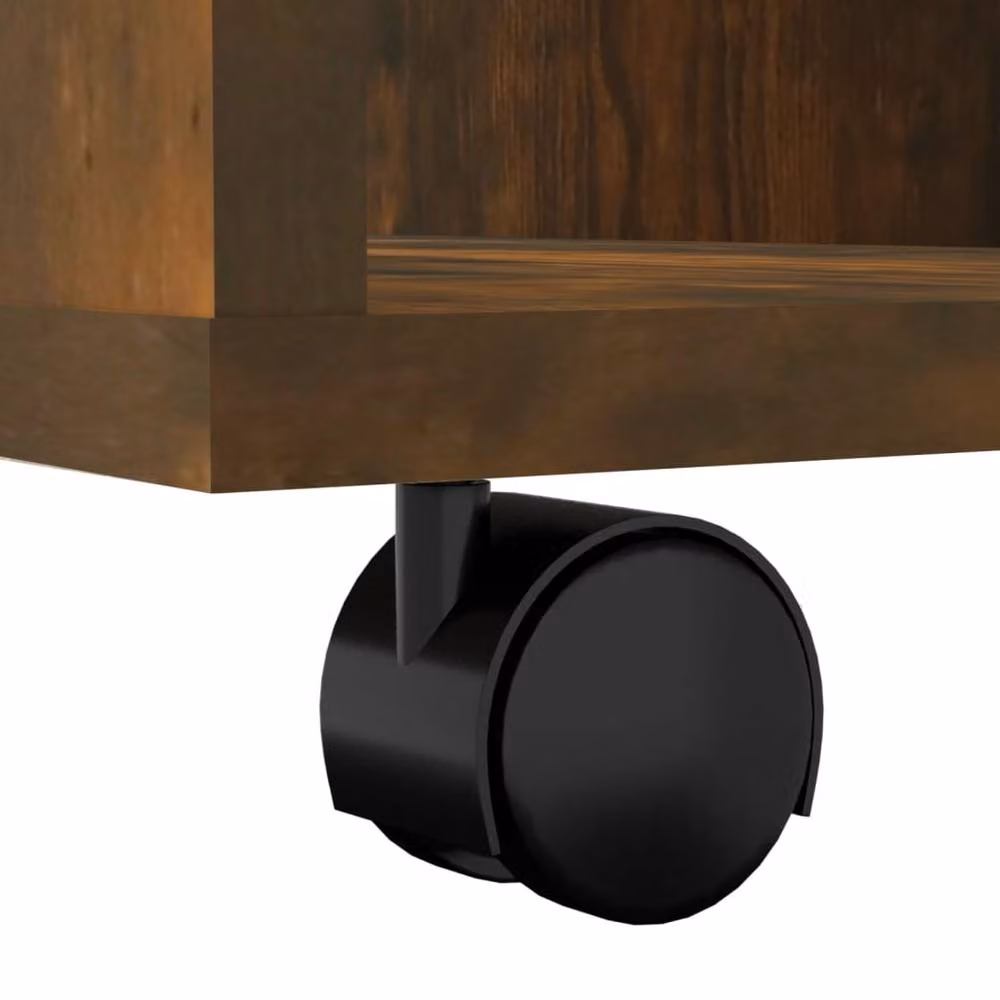 Berkfield Home Rolling Cabinet in Smoked Oak Brown, W/D/H: 60 x 35 x 75 cm – 5