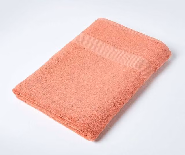 Homescapes Fluffy Turkish Cotton Jumbo Towel in Orange