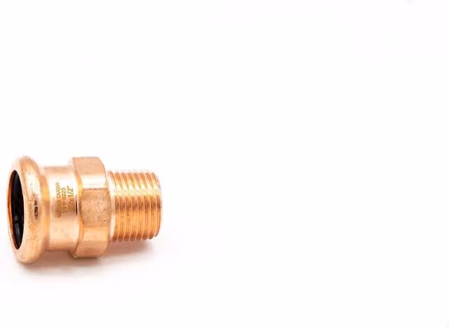 PrimaPress Pressfit 22x1/2" MI Coupler Grey Copper Flameless Installation