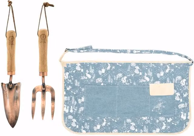 Beatrix Potter Peter Rabbit 3 Piece Garden Half Apron and Tool Set in Baby Blue – 1