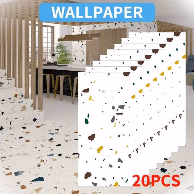 PAWNORA 20-Piece White Tile Effect PVC Cladding Panels – 1