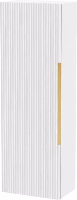 Balterley Fluted Front Wall Hung Single Door Tall Storage Unit, White, W/D/H: 40 x 40 x 120 cm – 1