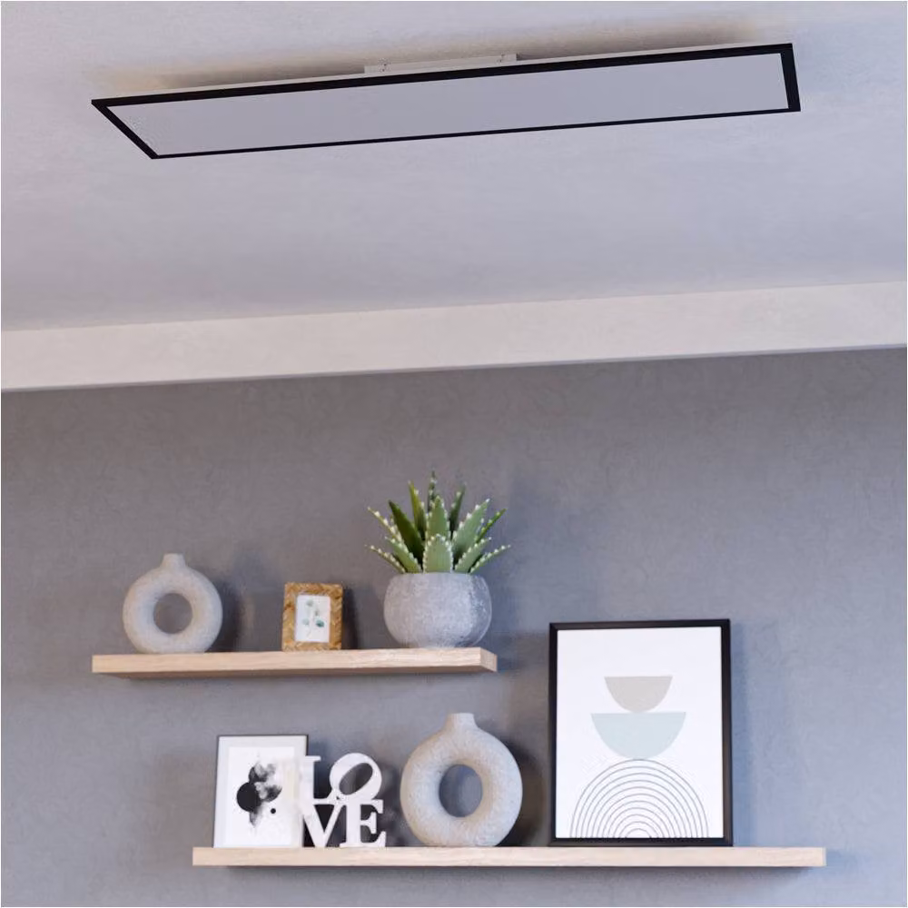 Loops Modern Black LED Ceiling Light with RGB Colour Options – 3