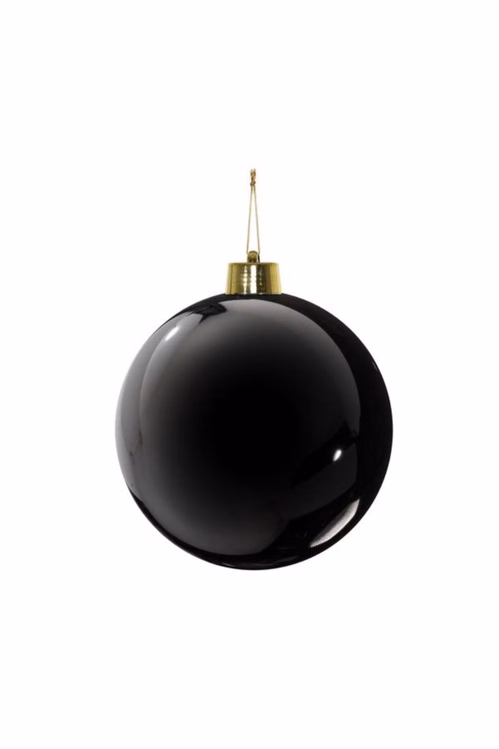 KDMD Black Shiny Shatterproof Christmas Bauble, Diameter: 20 cm – 2