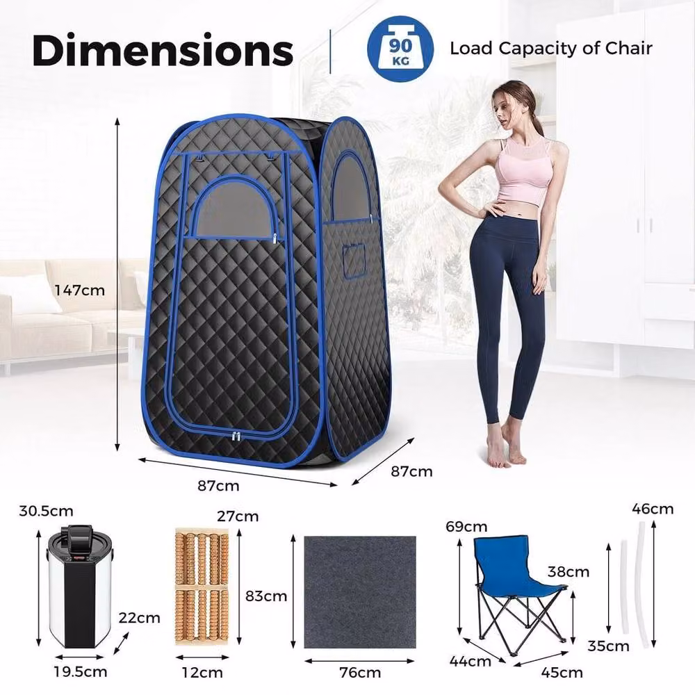 Kelvenix Portable Full Body Steam Sauna Tent in Black – 2