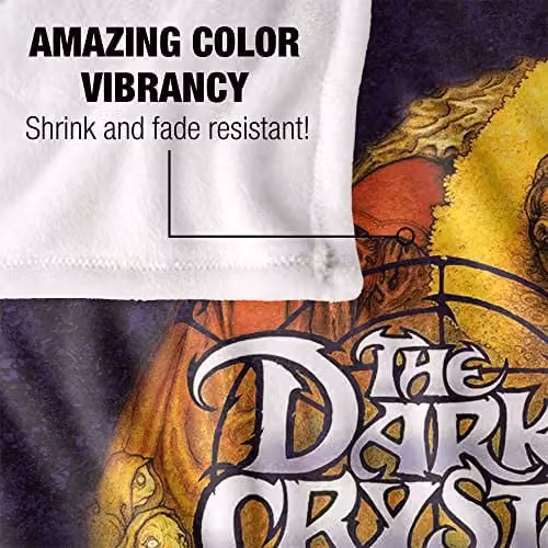 Trevco Jim Henson Dark Crystal Poster Super Soft Microfibre Fleece Throw Blanket, White, W/D/H: 152 x 127 cm – 3