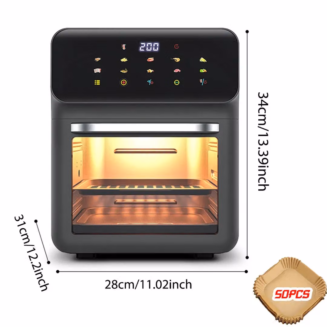 SPETLEK Digital Air Fryer Kitchen Oven in Black with Digital Display and Timer – 2