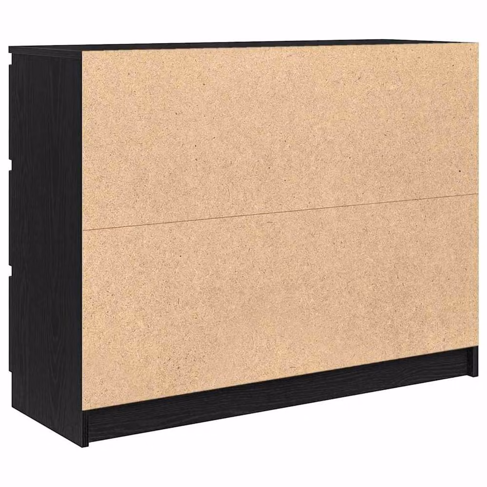 Berkfield Home Black Oak Sideboard, W/D/H: 100 x 35 x 76 cm – 5