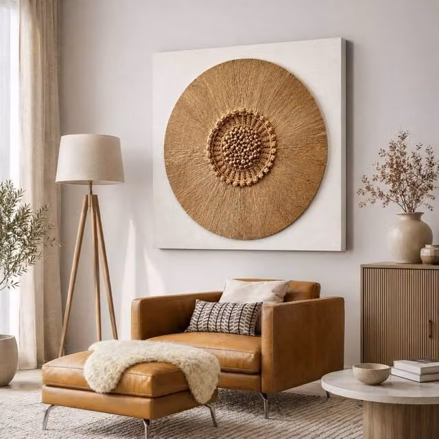 Mafett Golden Eclipse Abstract Canvas Wall Art Print in Metallic Gold, W: 101.6 cm, H: 101.6 cm