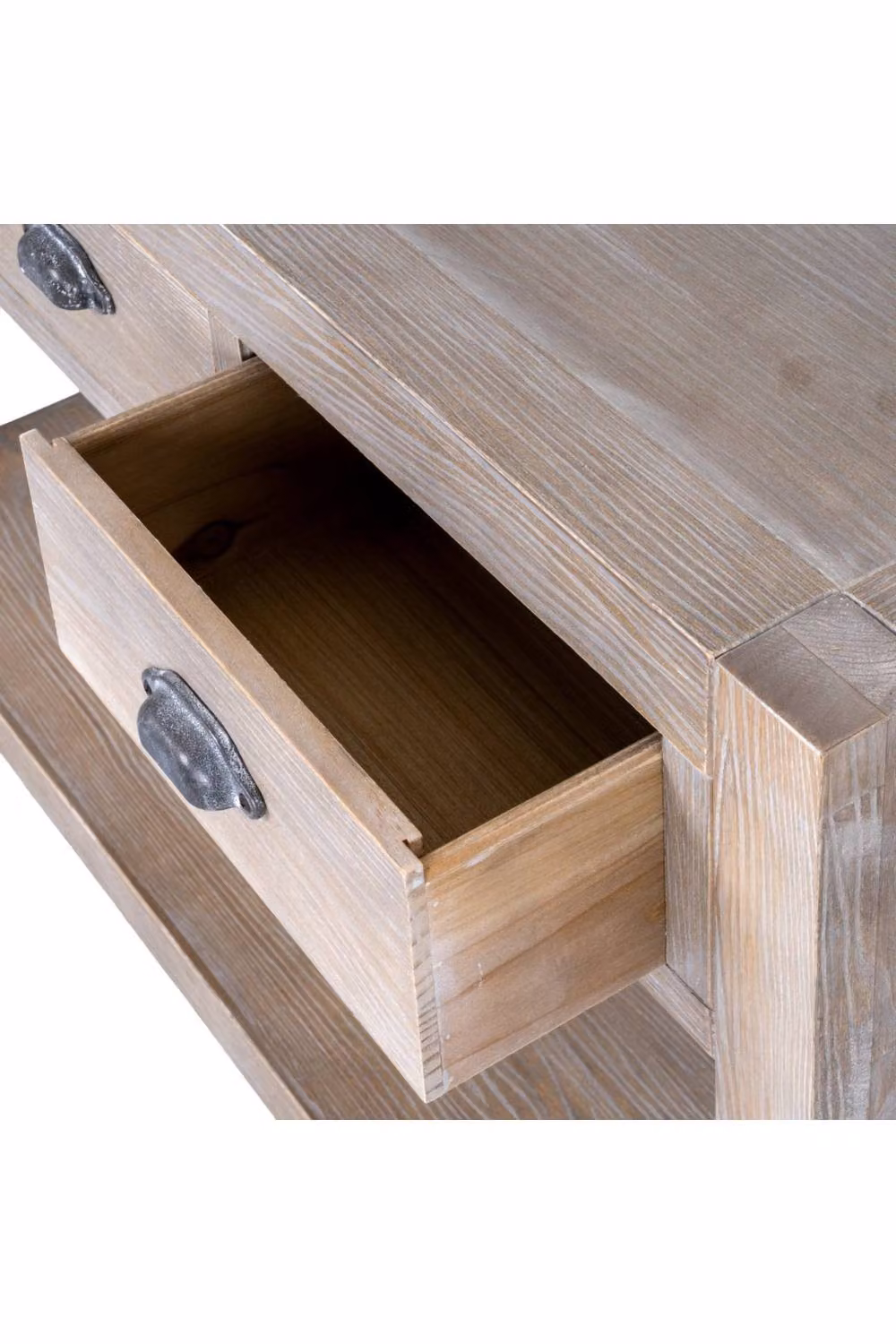 KDMD Haldon Collection 3 Drawer Console Table in Natural Wood for Hallway and Living Room – 2
