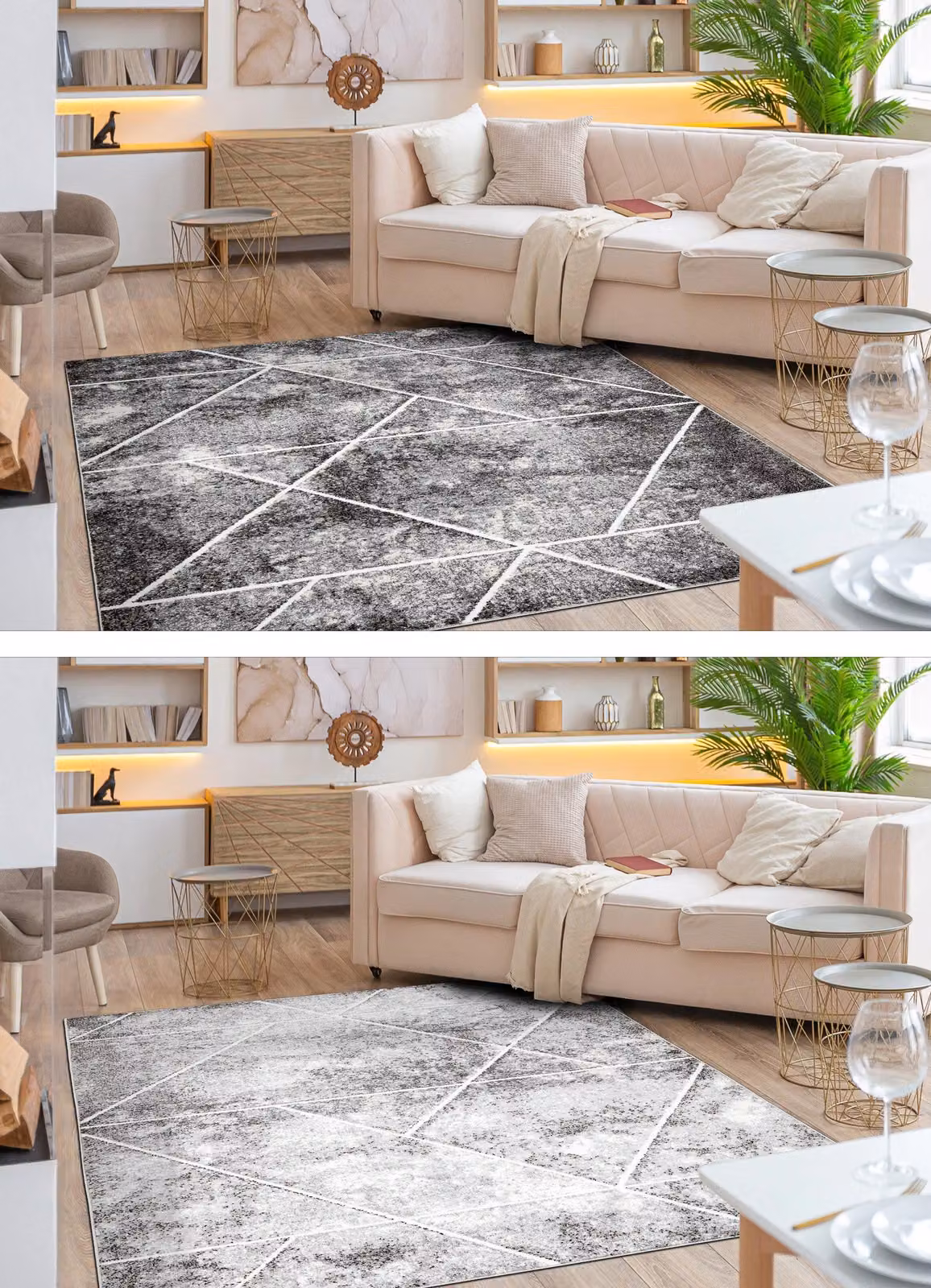 RugsX Mateo Grey Geometric Modern Rug, W: 120 cm, L: 170 cm – 4