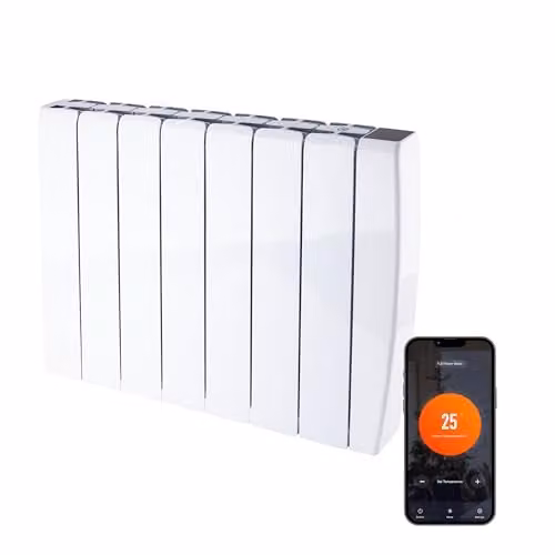 TCP Smart 2000W White Ceramic Convector Electric Radiator with WiFi and App Control – 1
