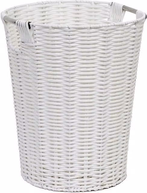 Arpan White Round Resin Plastic Waste Paper Bin