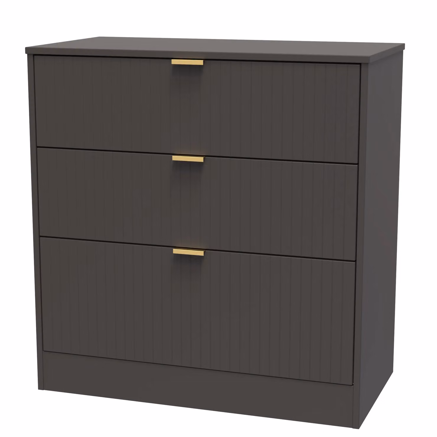Ready Assembled 2 U Denver 3 Drawer Deep Chest in Dark Grey – 2