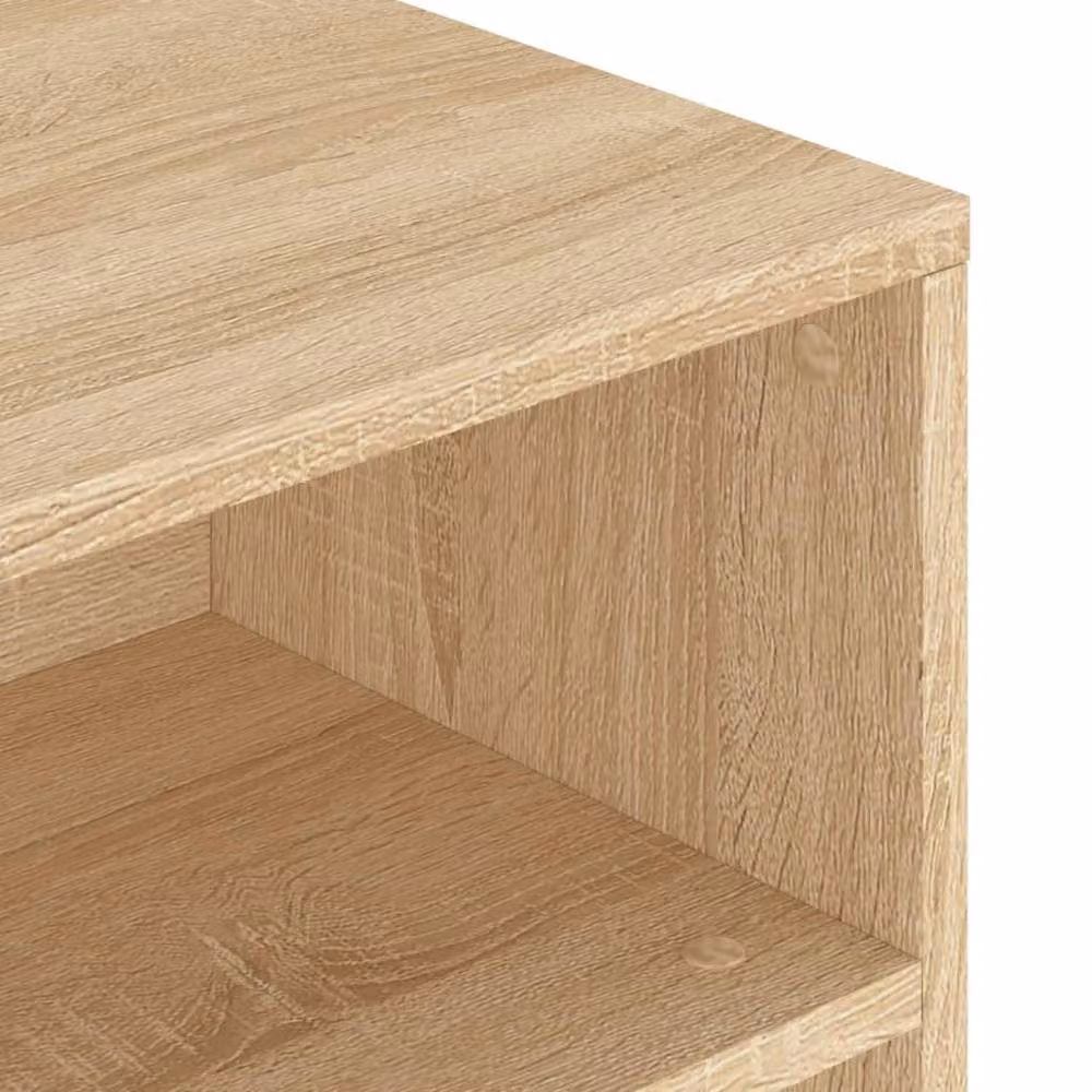 Berkfield Home Sonoma Oak Decorative Coffee Table in Light Brown, W/D/H: 90 x 55 x 42.5 cm – 2