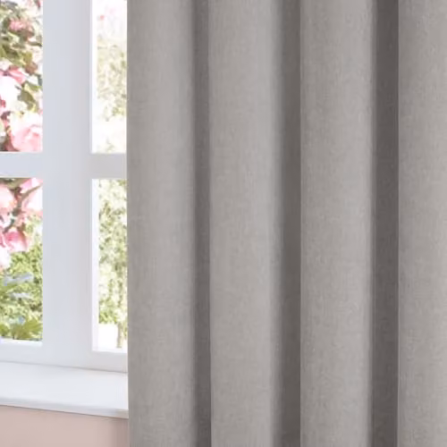 Furn Silver Chenille Blackout Pencil Pleat Curtains, Pair, W: 229 cm x H: 229 cm – 3
