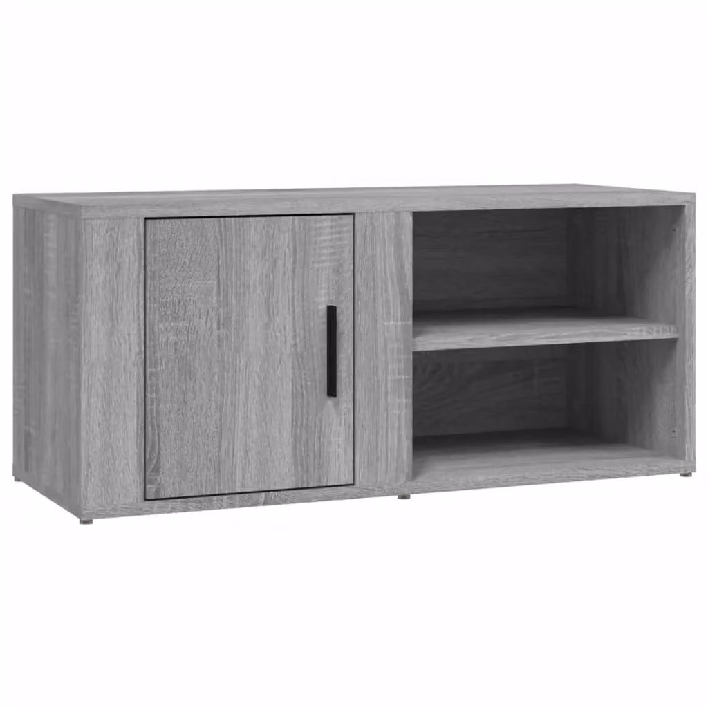 Berkfield Home Set of 2 Modern Grey Sonoma TV Cabinets in Engineered Wood W/D/H: 80 x 31.5 x 36 cm – 4