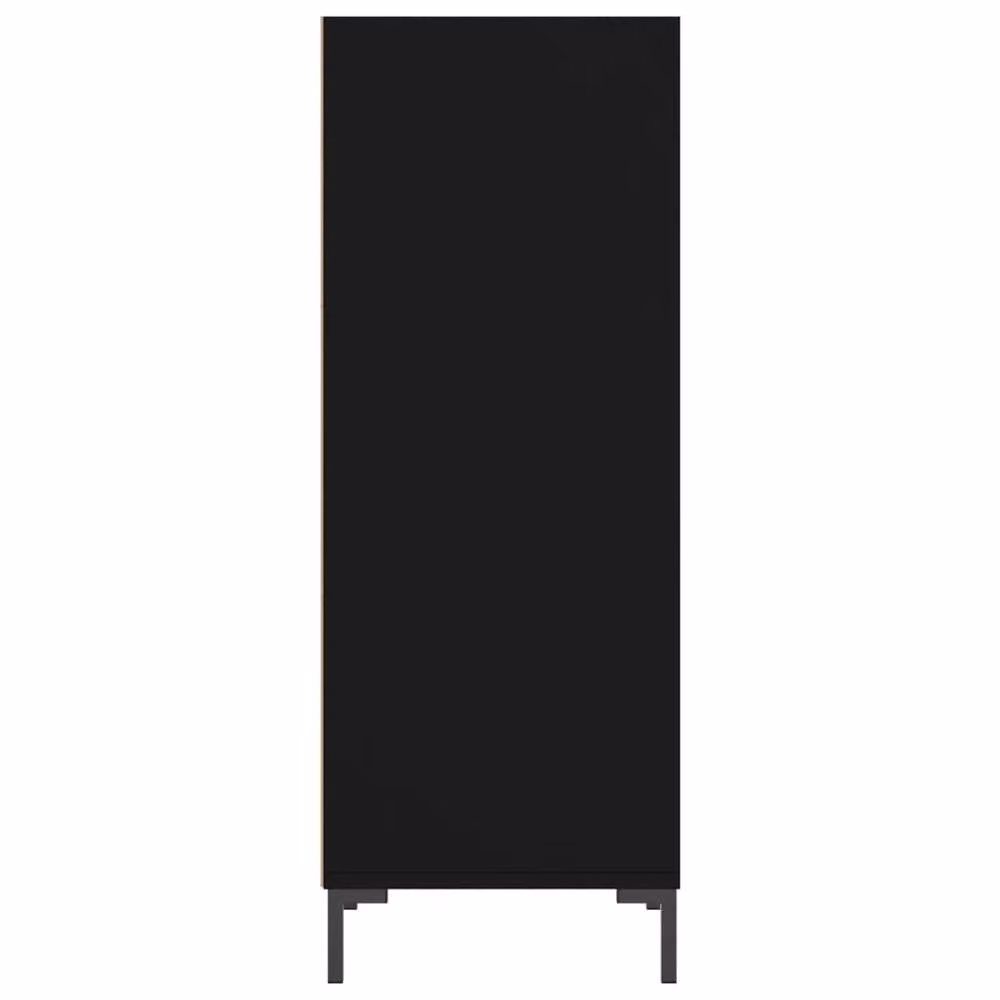 Berkfield Home Black Matt Wall Mounted Sideboard, W/D/H: 34.5 x 32.5 x 90 cm