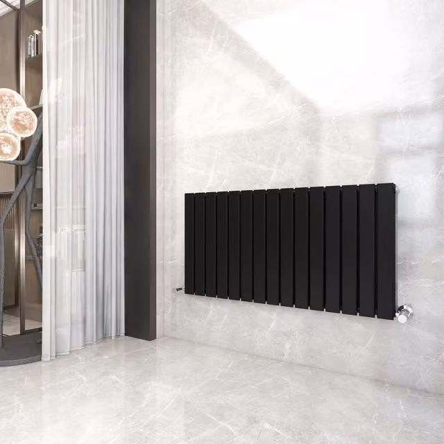 MCC Direct Designer Flat Panel Double Radiator in Black, H: 60 cm x W: 102 cm – 1