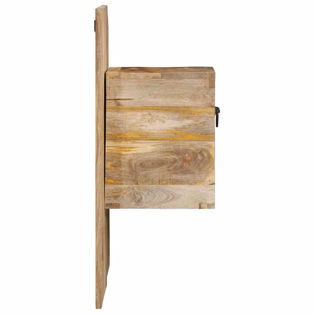 Berkfield Home Bedside Cabinet in Brown Solid Rough Mango Wood, W/D/H: 60 x 32 x 80 cm – 3