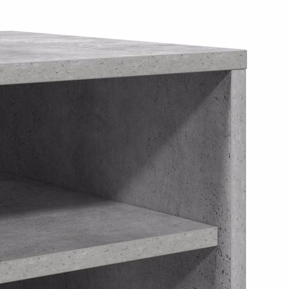 Berkfield Home Shoe Cabinet in Concrete Grey, W/D/H: 60 x 35 x 92 cm – 4