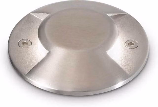 Netlighting Rocket LED Round Outdoor Recessed Ground Light in Grey Steel IP65