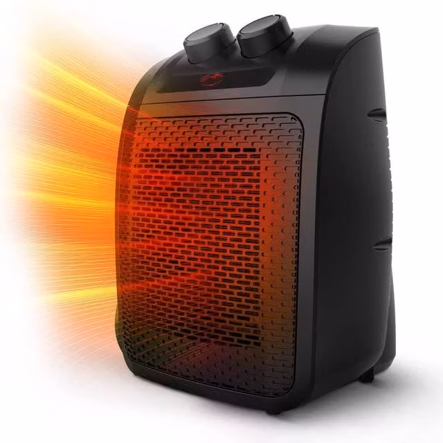 Keplin 2000W Ceramic Fan Heater in Black