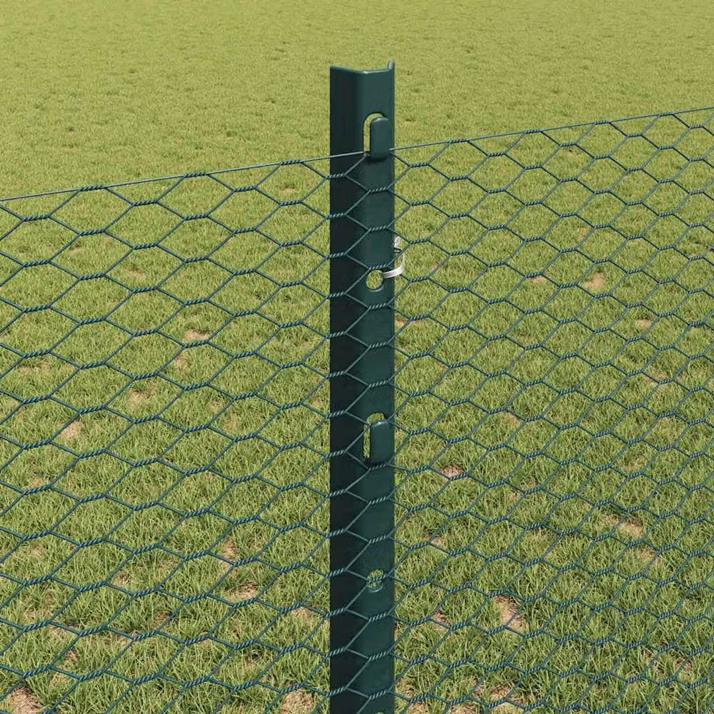 Berkfield Home Steel U-Channel Fence Posts, 22 Pieces, Grey, Height: 140 cm – 1