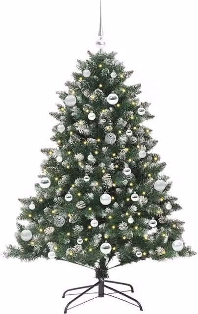 Berkfield Home Modern Artificial Christmas Tree in Green, W/D/H: 105 x 105 x 150 cm – 1