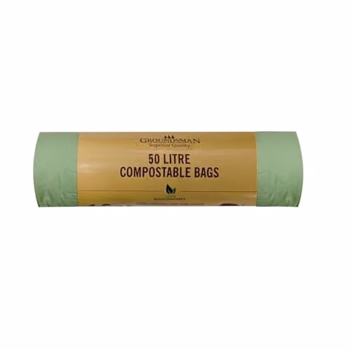 Groundsman 50L Compostable Food Waste Caddy Bags, Pack of 10 Biodegradable Green Bin Liners – 2