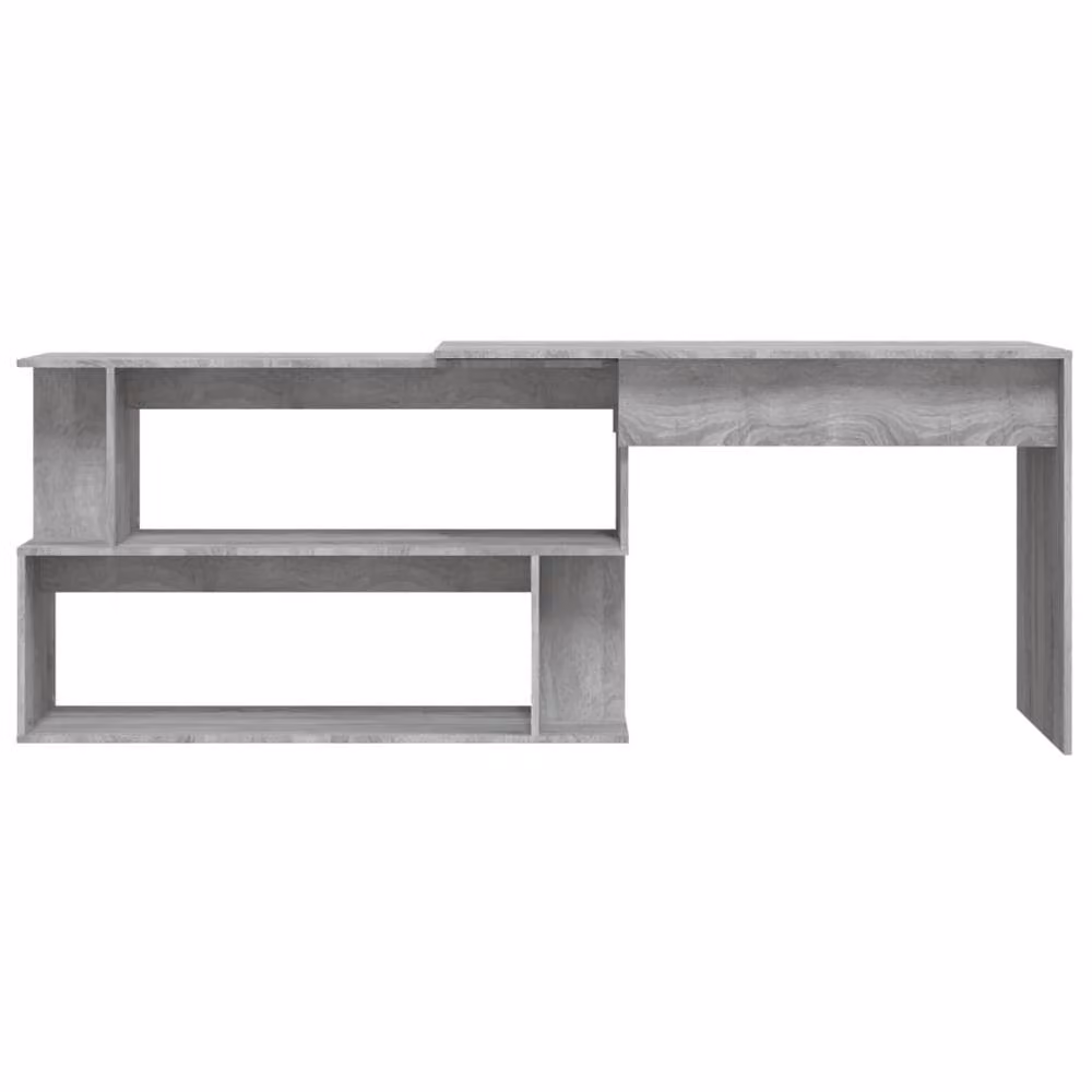 Berkfield Home Corner Desk in Grey Sonoma, W/D/H: 200 x 50 x 76 cm – 3