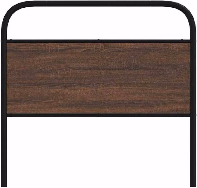 Berkfield Home Brown Oak Headboard with Steel and Engineered Wood, Width: 90 cm – 1