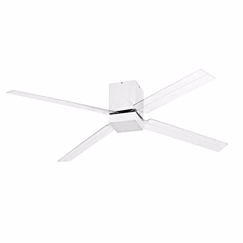 FORLIGHT Zonda LED Ceiling Fan in White with Warm-White 3000K Light – 1
