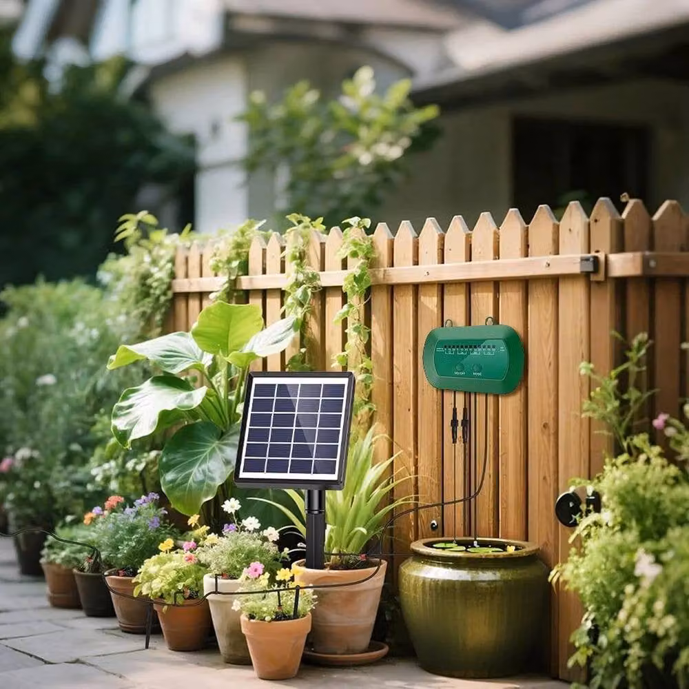FLAVORA Solar Automatic Drip Irrigation System with Timer, Black – 5