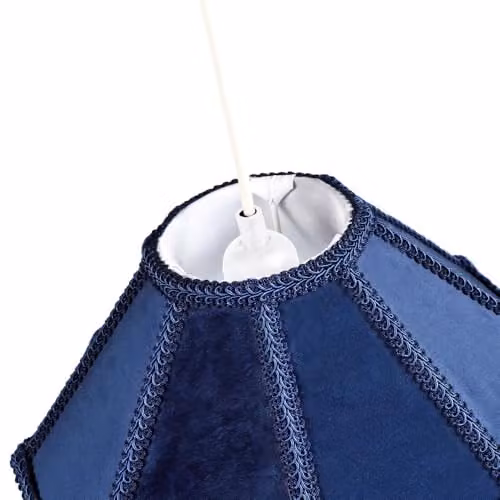 K LIVING Classic Round Navy Blue Fabric Tassel Lamp Shade, Diameter: 30.48 cm – 2